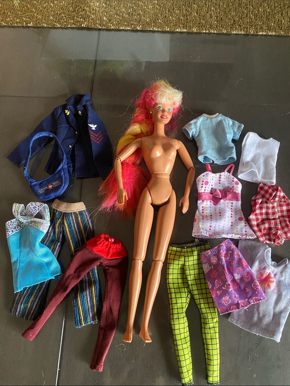 1993 Mattel Hula Hair Barbie & Clothes LOT